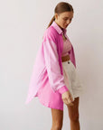 Women’s Temperament Leisure Cotton-Linen Long Sleeve Shirt – Solid Color Casual Style