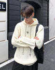 🧥 Men's & Women's Apricot-Black Hoodie – Urban Comfort Redefined