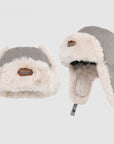 Women’s Warm Vintage Leather Pilot Hat – Retro Dome Style