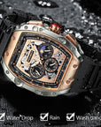 Hollow Multifunctional Waterproof Watch men