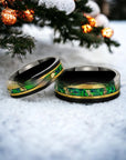 8mm Black Rose Gold Tungsten Ring – Unisex Electroplated Wedding Band – Scratch-Proof Luxury