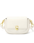 Women’s Two-Layer Cowhide Shoulder Bag – Shell-Shaped Genuine Leather Handbag