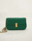 Women's Genuine Leather Crossbody Bag – Stylish Two-Tone Shoulder Bag – Compact & Functional