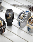 Men's Automatic Mechanical Watch – Barrel-Shaped Luminous Waterproof Chronograph