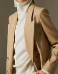 Women’s Wool Suit Jacket – Classic Blazer for Work & Style