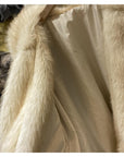 🧥 Women’s Mid-Length Fox Fur Coat – Timeless Elegance | 3D Embossed Pattern | S/M/L
