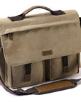 👜 Vintage Men's Shoulder Bag – Frosted PU Leather | Distressed Gray-Camel | Crossbody Styling