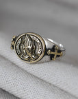 ⚔️✝️ Vintage Punk Cross Ring - Adjustable Sterling Silver