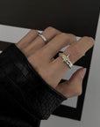 Bague croisée pour homme, série Foil