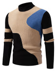 Men's Half-high Collar Colored Pullover Sweater
