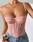 WOMEN'S Corset Eyelash Lace See-Through Sling Tunic – Pure Desire, Sheer Elegance