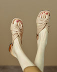 Chaussons à talons en peau de mouton FEMME