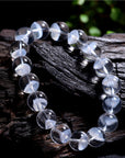 Women’s Natural White Ghost Pyramid Bracelet – Spiritual Purity ; Inner Harmony