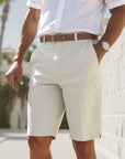 Men's Business Suit Shorts – Summer Casual Polyester Shorts |