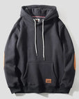Men's Embroidered Hoodie – Thick Cotton Blend Pullover (Hooded) – Streetwear Essential