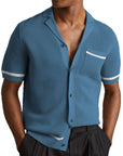 🌴 Island Breeze: Men’s Tencel Cuban Collar Polo