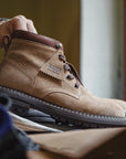 Men's Vintage Work Boots 🇺🇸 | Sand Suede Leather 🟤 | Flat Heel Mid-Top ⚒️ (EU 38-45)