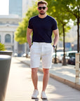 Men Slim-Fit Business Shorts