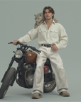 Men's Retro White Jeans – Classic & Timeless