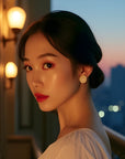 Boucles d'oreilles pendantes vintage en perles de Hong Kong – Créoles rétro chic en cuivre avec tiges en argent 925