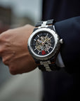 Luxury Wooden Automatic Watch for Men – Natural Grain & Stainless Steel | Skeleton Dial | 43mm