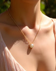 Collier de perles de lune – Argent 925 et pendentif en perles naturelles