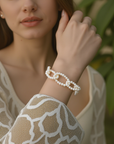 🌸 Damenarmband mit natürlichen Süßwasserperlen – 3 mm weiße Perlen (925 Sterling Silber) – Zeitlose Eleganz