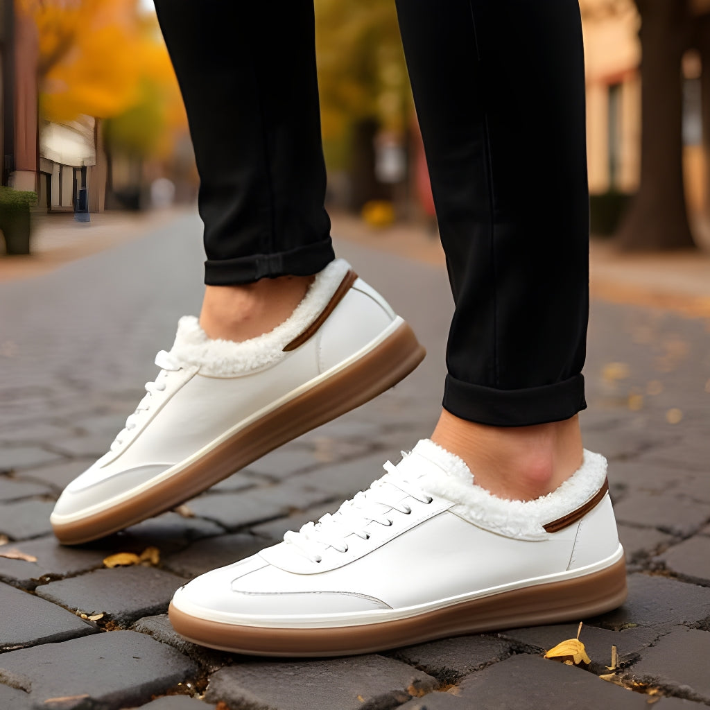 Genuine Leather Preppy Style Men's Training Shoes – Classic Cowhide Low-Top for Daily Wear & Hiking