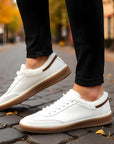 Genuine Leather Preppy Style Men's Training Shoes – Classic Cowhide Low-Top for Daily Wear & Hiking