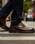 Chaussures brogues en cuir épais pour hommes