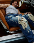Men’s Wide-Leg Washed Jeans – Relaxed Streetwear Essential