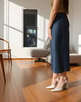 👠 Women’s Genuine Leather Square-Toe Heels – Low Block Heel (1-3cm) in Milky White/Apricot