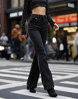 Black Straight Jeans High Waist