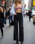 Black Straight Jeans High Waist