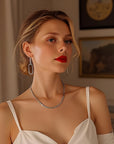 S925 Sterling Silber Halskette Carven Design Kette FRAUEN Produktinformationen: Behandlungsprozess: Galvanisieren Material: Silber Form: Geometrie Beliebte Elemente: Kette Stil: Koreanischer Stil