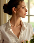 Women’s Natural Freshwater Pearl Necklace – Classic Simple Elegance