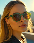 🕶️✨ Ovale Vintage-Sonnenbrille für Damen – 70er-Jahre-Revival mit UV400-Schutz