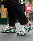 Men's Rhinestone High-Top Shoes 💎 | Black/White & Green/White 🟢⚪ | Round-Toe Platform Sneakers 👟 (38-43 • Size Up Recommended)