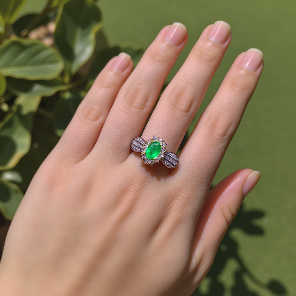💍✨ Natural Emerald Ring – Regal Elegance for the Modern Woman