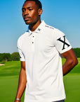 🏆 T-SHIRT DE SPORT PREMIUM POUR HOMME - COUPE AMPLE EN POLYESTER DE SOIE DE LAIT (BLANC/BLEU ROI) -