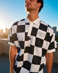 Polo classique à carreaux pour homme - 100 % coton, essentiel pour l'été (carreaux noirs et blancs, S-XXL)