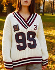 Women’s Jacquard Knit Pullover – Loose Fit Idle Style Sweater