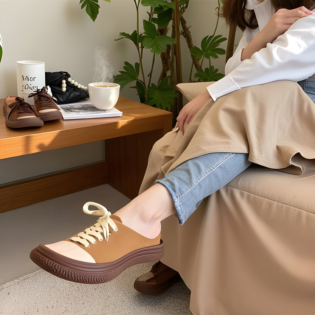 🎀 Women's Lace-Up Baotou Slippers