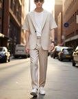 Half Sleeve Small Suit COAT+PANTS