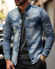 ⚡ Punk Floral Denim Shirt – Rebel with a Cause