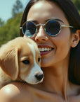 Circular Retro Polarized Sunglasses women