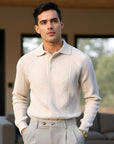 Men’s Thickened Lapel Sweater – Winter Base Layer