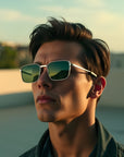 Metal Frame UV-Proof Sunglasses – Retro Futuristic Style