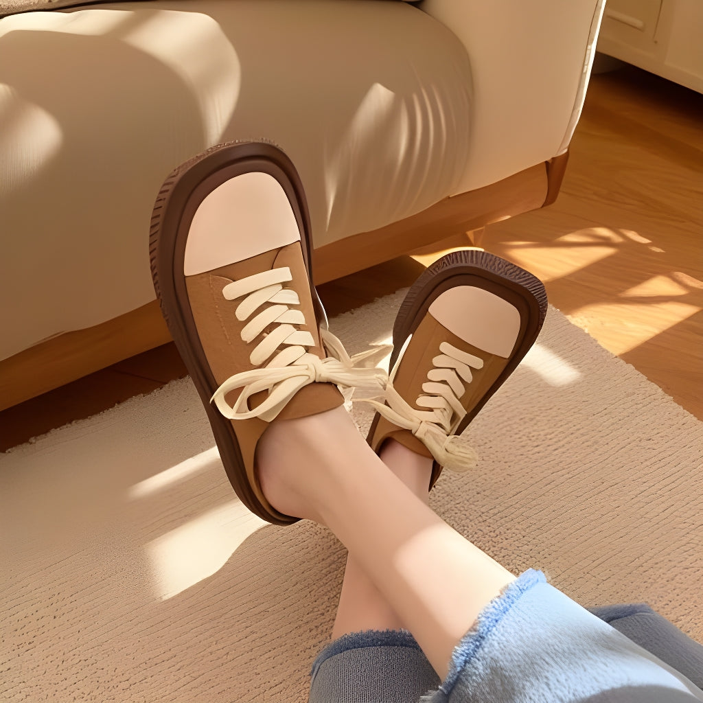 🎀 Women's Lace-Up Baotou Slippers