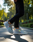 ✨ Men’s Luminous Particle Sneakers – Ice Silk Jacquard Mesh (White/Ice Blue, 39-44)
